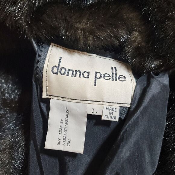 Donna Pelle RARE Vintage FULLY Reversable Leather & Faux Fur Coat - Picture 6 of 6